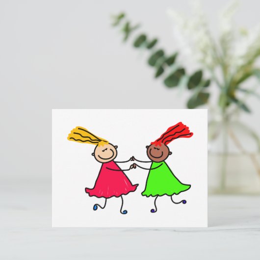 vriendschap briefkaart (Staand voorkant)