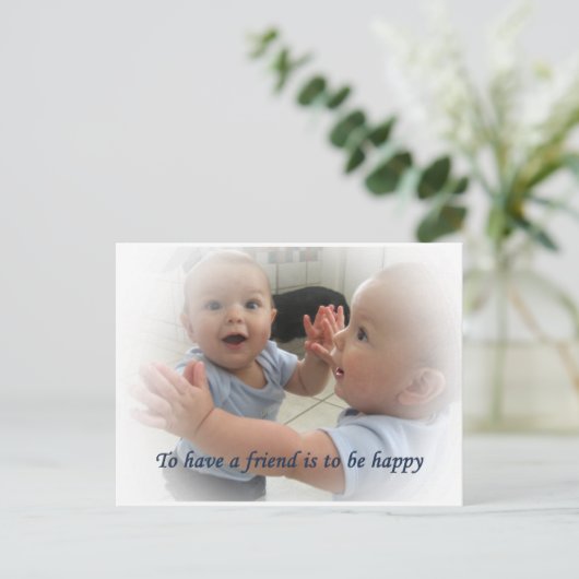 vriendschap briefkaart (Staand voorkant)