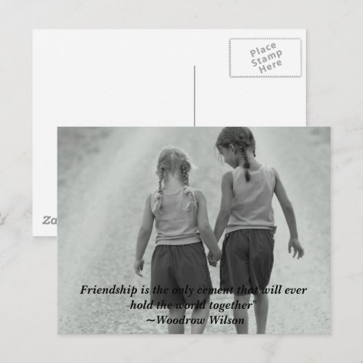 vriendschap briefkaart (Voorkant / Achterkant)