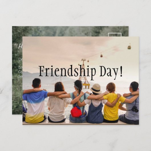 vriendschap briefkaart (Voorkant / Achterkant)