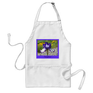 Vriendschap! cadeaus Paarse Iris Bloem Kwaliteit S Standaard Schort