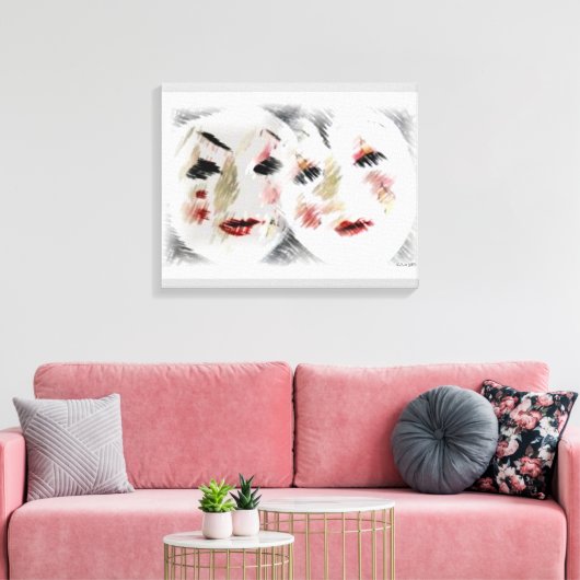 vriendschap canvas afdruk (Insitu (Woonkamer))