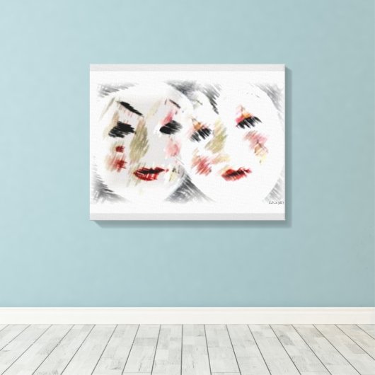 vriendschap canvas afdruk (Insitu (Houten vloer))