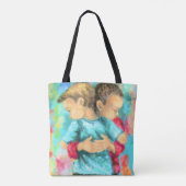 Vriendschap Canvas tas Kinder Knuffelen (Achterkant)
