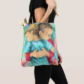Vriendschap Canvas tas Kinder Knuffelen (Dichtbij)