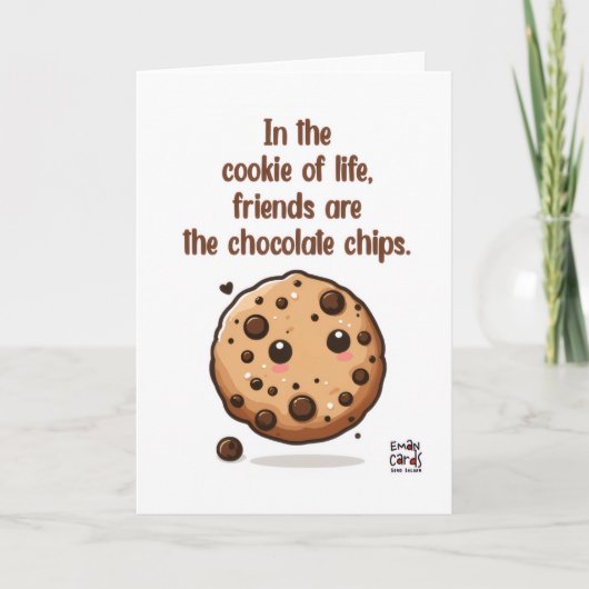 Vriendschap - Chocolade chips Kaart (Voorkant)