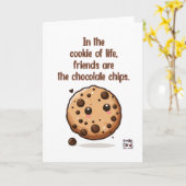 Vriendschap - Chocolade chips Kaart (Gele Bloem)
