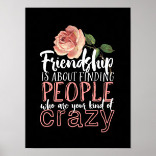 Vriendschap Citaat Cool Crazy Best Friends Poster