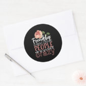 Vriendschap Citaat Cool Crazy Best Friends Ronde Sticker (Envelop)