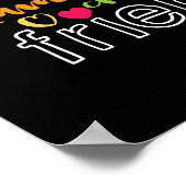 Vriendschap Citaat I Love My Crazy Stupid Friends Poster (Hoek)