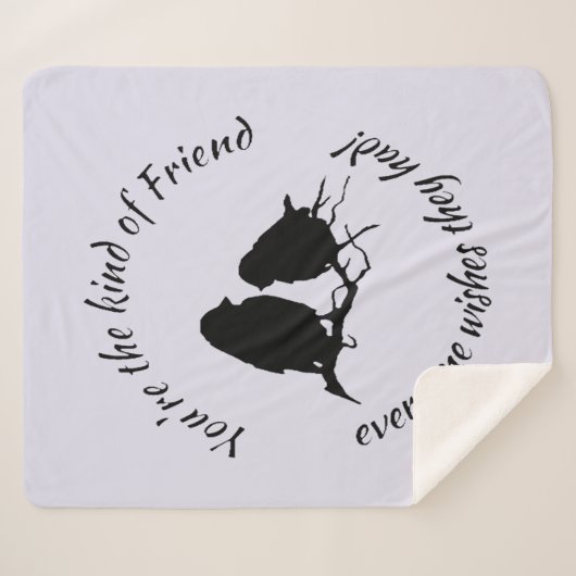 Vriendschap Citaat Soort vriendschap Iedereen wens Sherpa Deken (Voorkant (horizontaal))