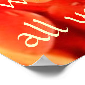 Vriendschap Citaat Tangerine Oranje bloesems Poster (Hoek)