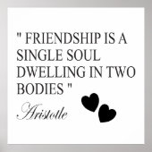 Vriendschap Citaat van Aristoteles Poster (Voorkant)