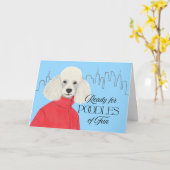 Vriendschap Classy Poedel City Achtergrond Kaart (Gele Bloem)