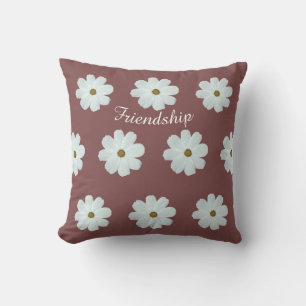 Vriendschap Daisy Wildflower Patroon Roze Bloemen Kussen