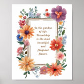 Vriendschap de mooiste en meest geurende bloem poster (Voorkant)