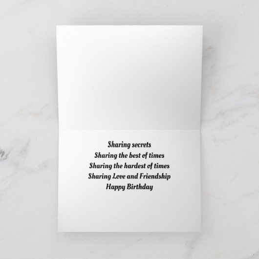 VRIENDSCHAP / DELEN MET MIJN BESTE VRIEND KAART (Binnen)