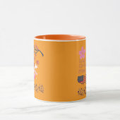 Vriendschap die nooit eindigt oranje mok (Midden)