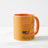 Vriendschap die nooit eindigt oranje mok (Voorkant rechts)