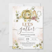  Vriendschap Diner Waterverf Pompoenen Kaart (Voorkant)