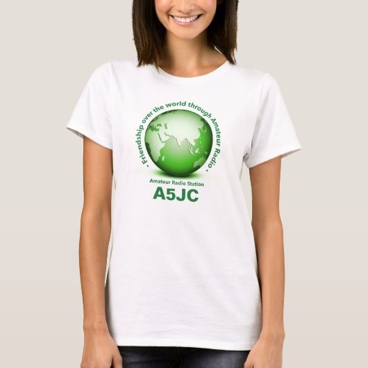Vriendschap door Amateur Radio T-Shirt (ASIA) (Voorkant)