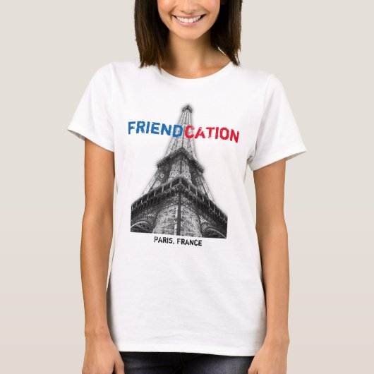 Vriendschap Eiffel Paris T-shirt (Voorkant)