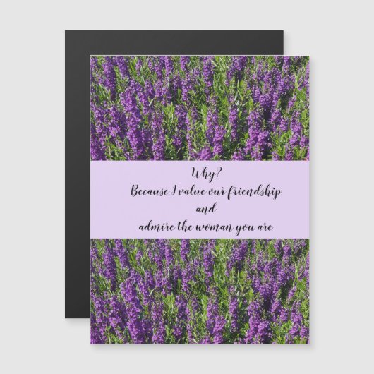 Vriendschap en bewondering Magnetisch Wenskaart (Voorkant / Achterkant)