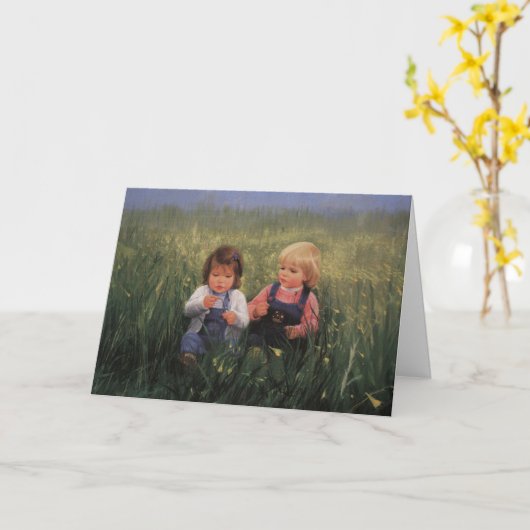 Vriendschap en Bloemen Kaart (Gele Bloem)