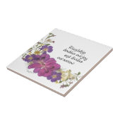 Vriendschap en bloemen tegeltje (Zijkant)