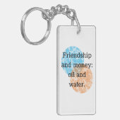 Vriendschap en geld sleutelhanger (Voorkant Links)