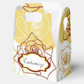 Vriendschap en gele rozen Gable Favor Box Bedankdoosjes (Geopend)