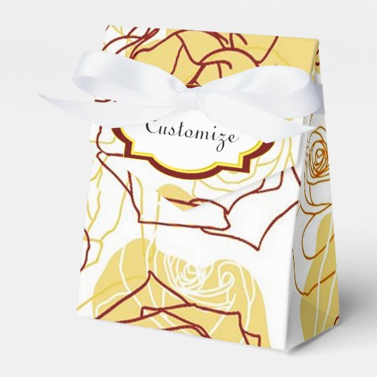 Vriendschap en Joy Yellow Roses Tent Favor Box Bedankdoosjes (Voorkant Zijde)