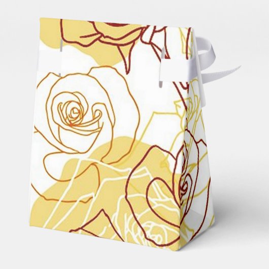 Vriendschap en Joy Yellow Roses Tent Favor Box Bedankdoosjes (Achterkant)