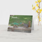 Vriendschap en noten kaart (Gele Bloem)