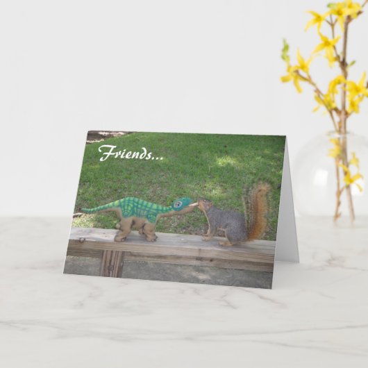 Vriendschap en noten kaart (Gele Bloem)