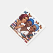 Vriendschap en woorden servet (Hoek)