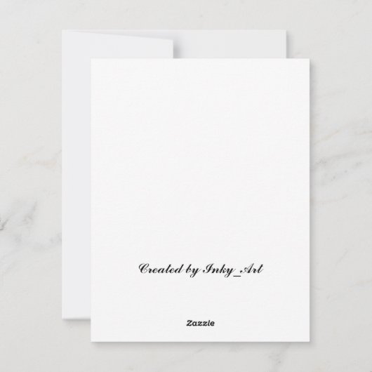 "Vriendschap" Flat Vakantie Groet Kaart (Achterkant)