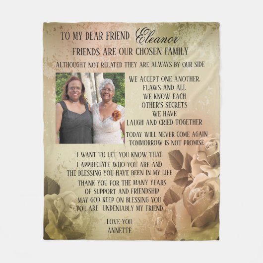 vriendschap fleece deken (Voorkant)