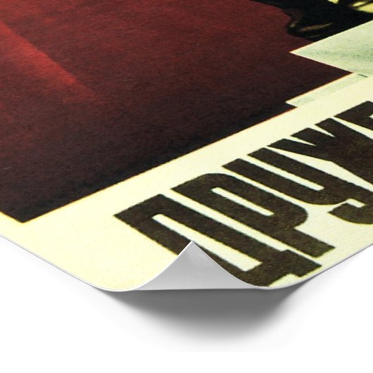 Vriendschap Forever! RUSLAND - CHINA 1956 Communis Poster (Hoek)