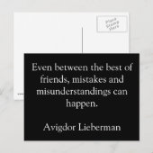 Vriendschap, fouten, briefkaarten (Voorkant / Achterkant)