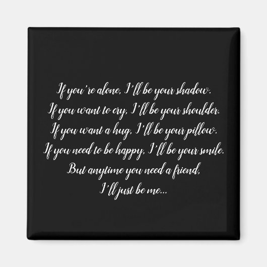 Vriendschap Gedicht Magneet (Voorkant)