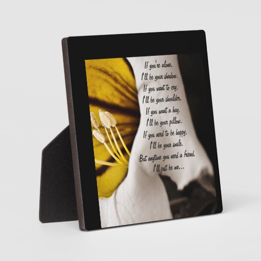 Vriendschap Gedicht Magneet Fotoplaat (Voorkant)