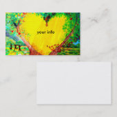 vriendschap geel hart visitekaartje (Voorkant / Achterkant)