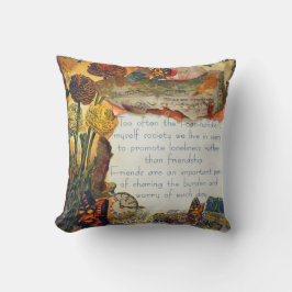 Vriendschap Gemengde Media Bloemen Vlinders Collag Kussen