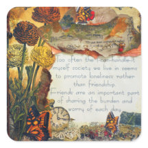 Vriendschap Gemengde Media Bloemen Vlinders Collag