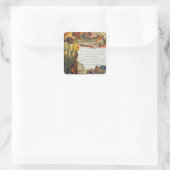 Vriendschap Gemengde Media Bloemen Vlinders Collag Vierkante Sticker (Tas)