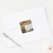 Vriendschap Gemengde Media Bloemen Vlinders Collag Vierkante Sticker (Envelop)