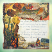 Vriendschap Gemengde Media Vlinders Bloemen Collag Raamsticker (Vel 3)