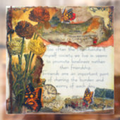 Vriendschap Gemengde Media Vlinders Bloemen Collag Raamsticker (Vel 2)