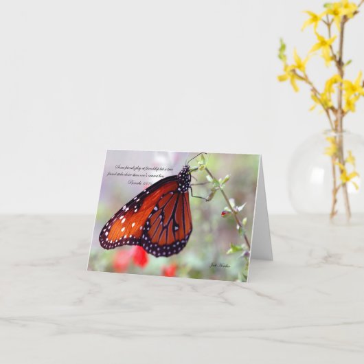 Vriendschap-gezegden 18:24 kaart (Gele Bloem)